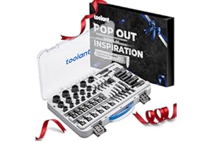 toolant 46pcs Impact Bolt Extractor Kit, Nut Remover Socket Tool Kit, Stripped Bolt Extractor for Damaged Screws and Bolts-Gift Package