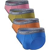 DAVID ARCHY Men's Underwear Briefs Rayon Made from Bamboo Wicking-Moisture Support Pouch Soft Underwear for Men 4 or 7 Pack