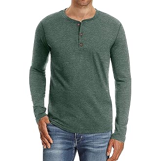 Amazon Best Sellers: Best Men's Henley Shirts
