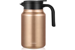 WYHVAND 51Oz Thermal Coffee Carafes For Keeping Hot/Cold, Stainless Steel Coffee Carafe, Dustproof Insulated Water Carafe for