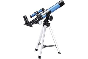 AOMEKIE Telescopes for Kids 40/400 with Tripod 2 Eyepieces Portable Telescopes for Astronomy Beginners with Finderscope and Compass for Kids Over 8 Years Old