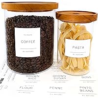 Quart + Pint Made by Sketch Concepts. 134 Kitchen Pantry Labels for Containers. Minimalist Preprinted Farmhouse Style. White