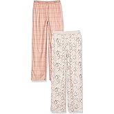 Calvin Klein Kids Girls' Soft Brushed Microfleece Pajama Pant 2-Pack