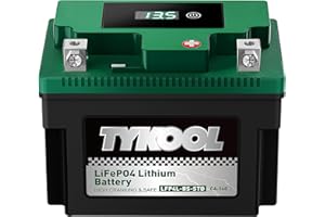 TYKOOL YTX4L-BS YTZ5S Lithium LiFePO4 Motorcycle Battery,2X Cranking Amps 140A,5X Longer Life,Fits for Scooter and Moped, Go kart, ATV,Dirt bikes,4 wheeler, hongda Grom,Snapper walk behind lawn mower