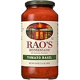 Rao's Homemade Tomato Basil Sauce, 24 oz, Tomato Sauce, All Purpose, Keto Friendly Pasta Sauce, Premium Quality, Tomatoes fro