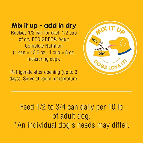 PEDIGREE CHOICE CUTS WITH STEAK AND VEGETABLES WET DOG FOOD 13.2 OUNCES