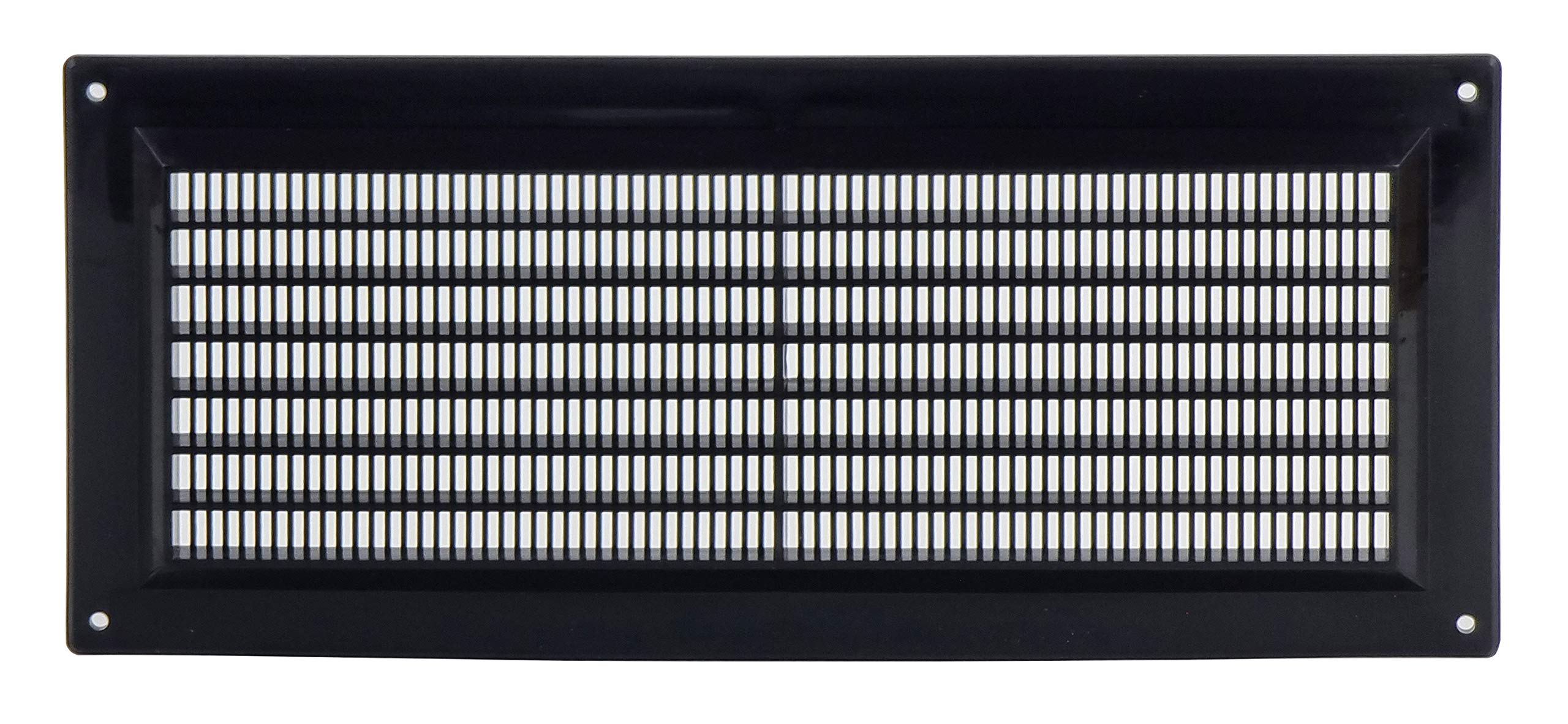 Steinberg14 Black 300x130mm Air Vent Cover with Insect Mesh - 12x5 inch Ventilation Grilles for Walls and Ceilings - Internal Covers - Air Vents for interior walls - Plastic Ventilation Grille