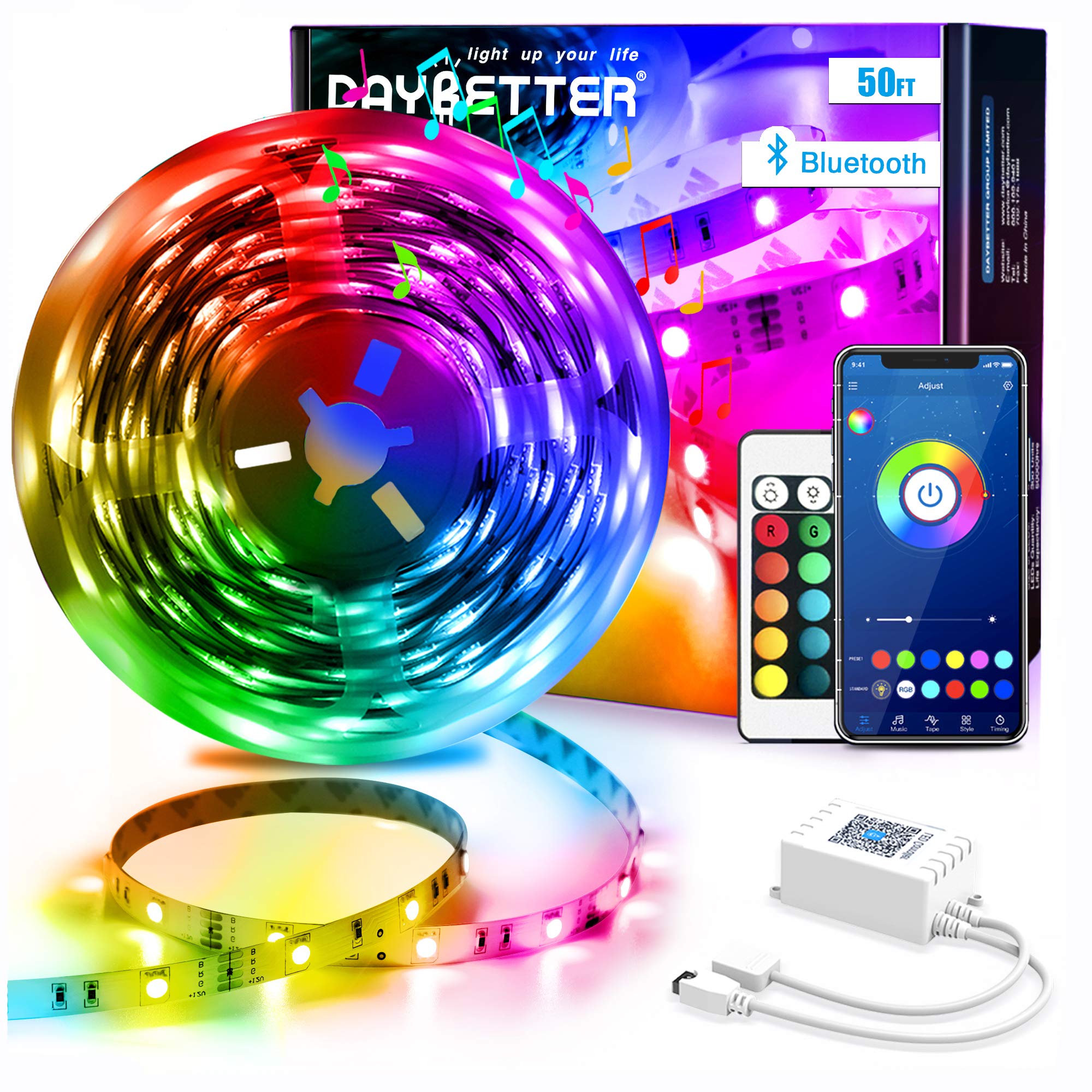 DAYBETTER Led Strip Lights 50ft Smart Light Strips with App Control Re | amzdealz