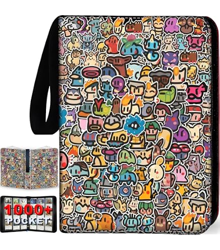 Msyxl Japanese Dragon Card Binder 4-Pocket, 400 Pockets PU Waterproof Zippered Collector Card Album with 50 Removable Sleeves for Trading, Game Cards : Toys & Games