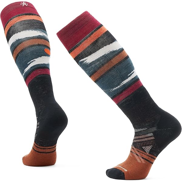 Calze Da Snowboard Smartwool Snowboard Targeted Cushion Stripe Extra Stretch Otc Charcoal