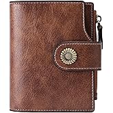 FALAN MULE Small Wallet for Women Leather Bifold Compact Small Womens Wallet with RFID Blocking