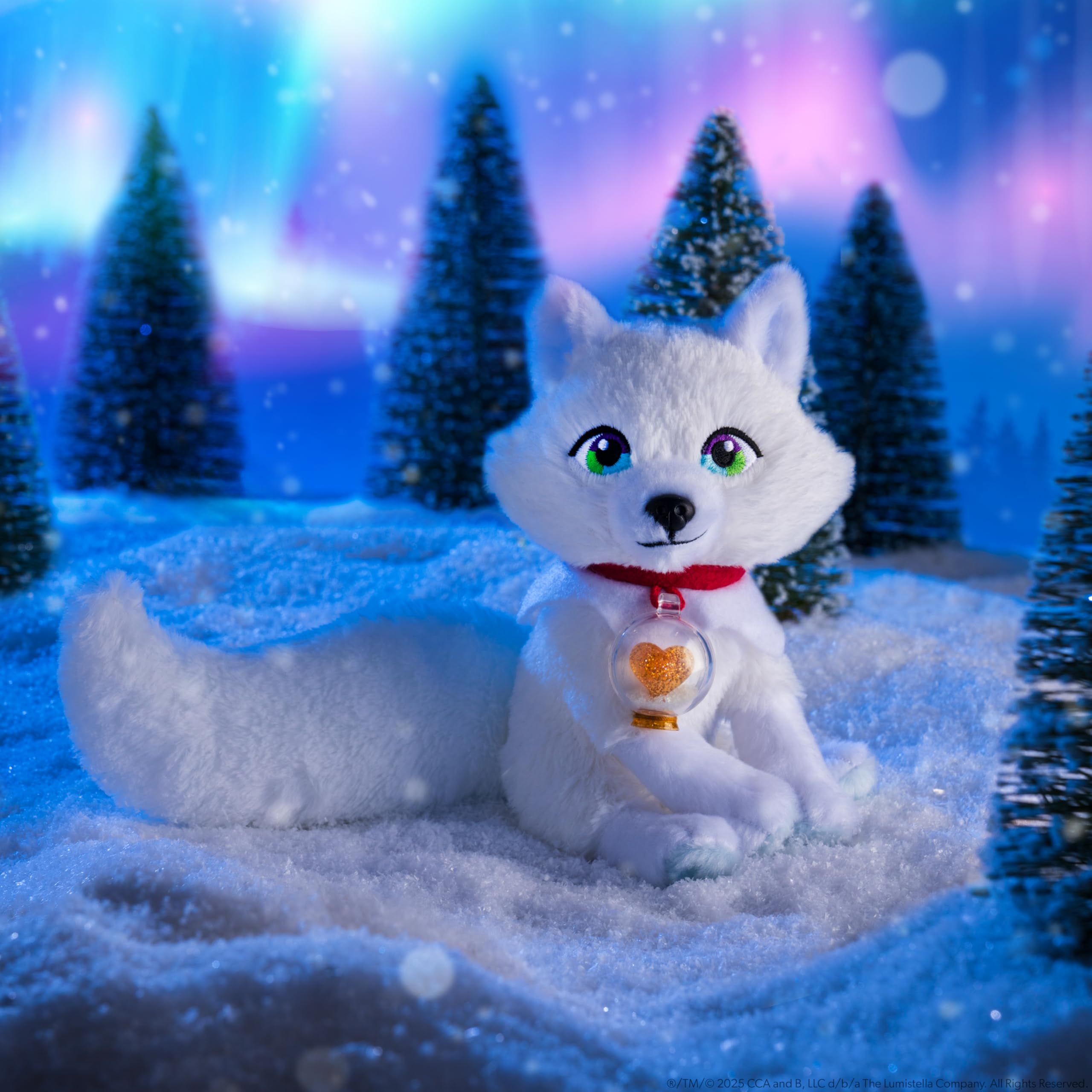 Elf Pets: an Arctic Fox Tradition - Huggable Elf Pet Arctic Fox Stuffed Animal - Includes Beautifully Illustrated Hardbound Storybook, Mini Snow Globe Charm and Official Adoption Certificate.