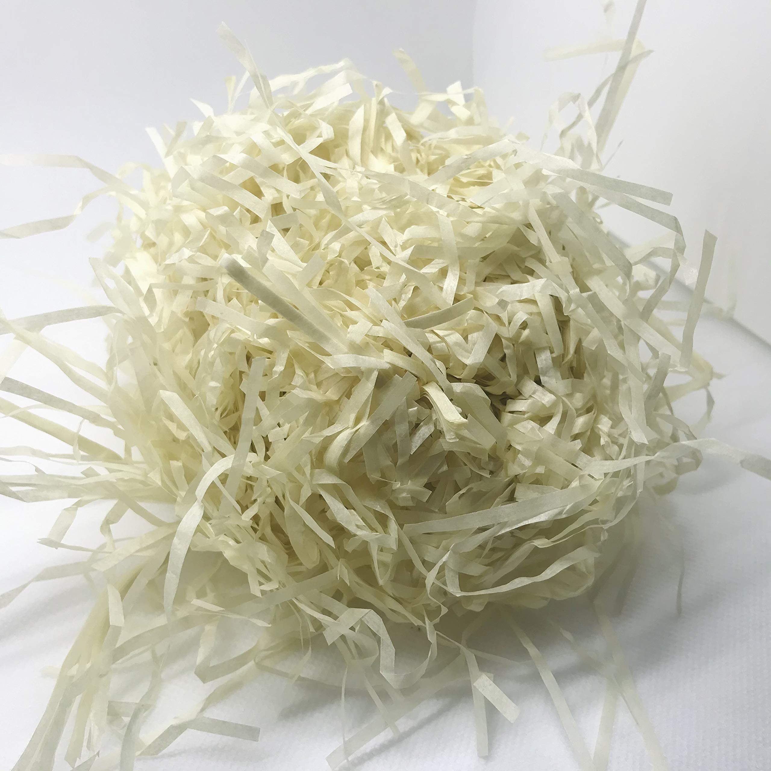 InsideMyNest Coloured Shredded Tissue Paper Shred Gift Box Basket Hamper (100g) (Parchment)