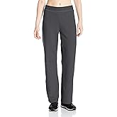 Hanes Women's Open Leg Sweatpants, EcoSmart Fleece Sweats, Regular & Petite, Slate Heather, Medium