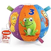 Move2Play, Hilariously Interactive Baby Ball with Music & Sound Effects | First Birthday Gift | Toddler Toy for Boys & Girls | Age 6, 9, 12, 18+ Month | 1, 2+ Year's Old (Baby Ball)