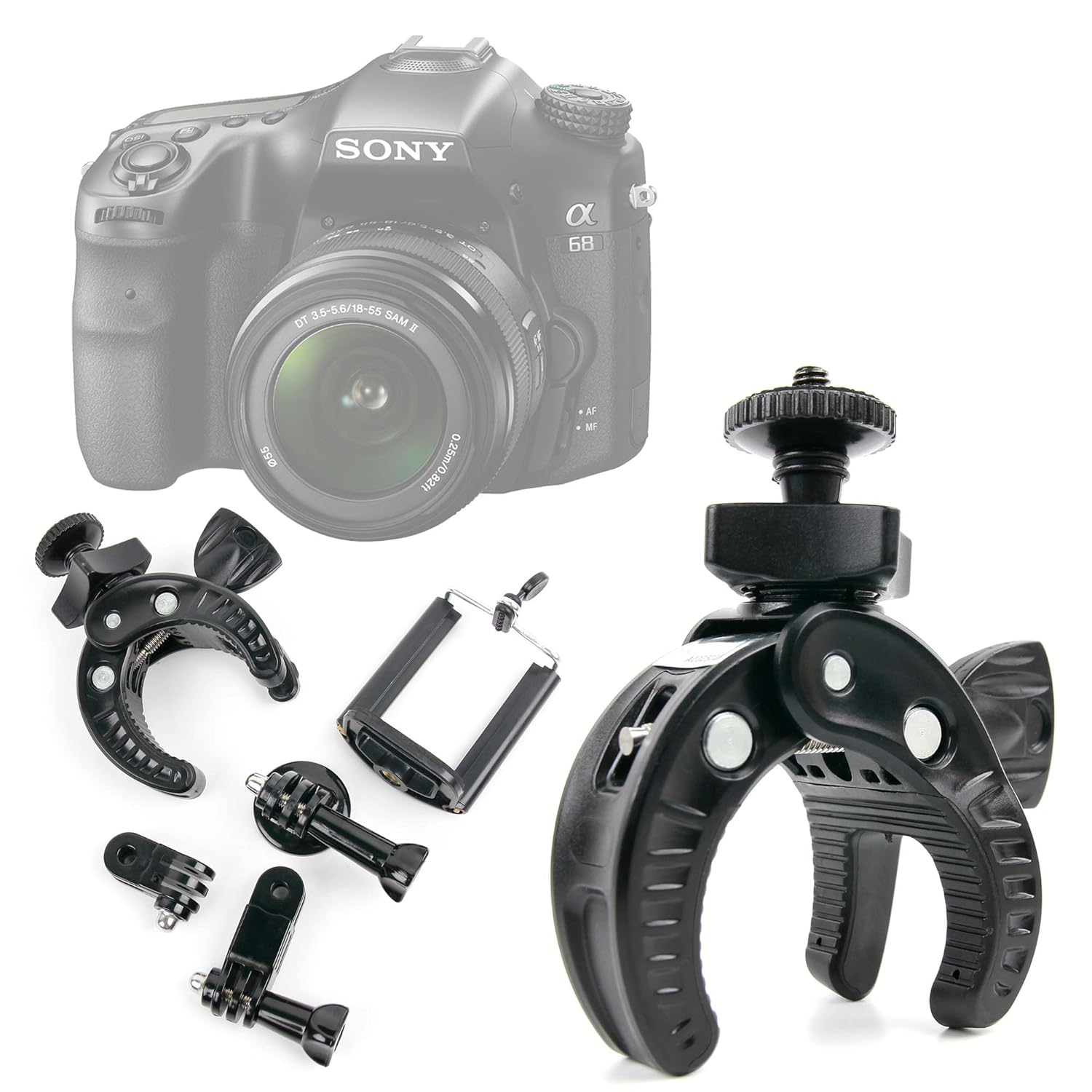 DURAGADGET Soporte Universal Tipo Pinza para Manillar de Bicicleta ...