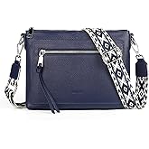 befen Genuine Leather Crossbody Bags for Women Medium Purses Shoulder Bag Handbags with Adjustable Guitar Strap