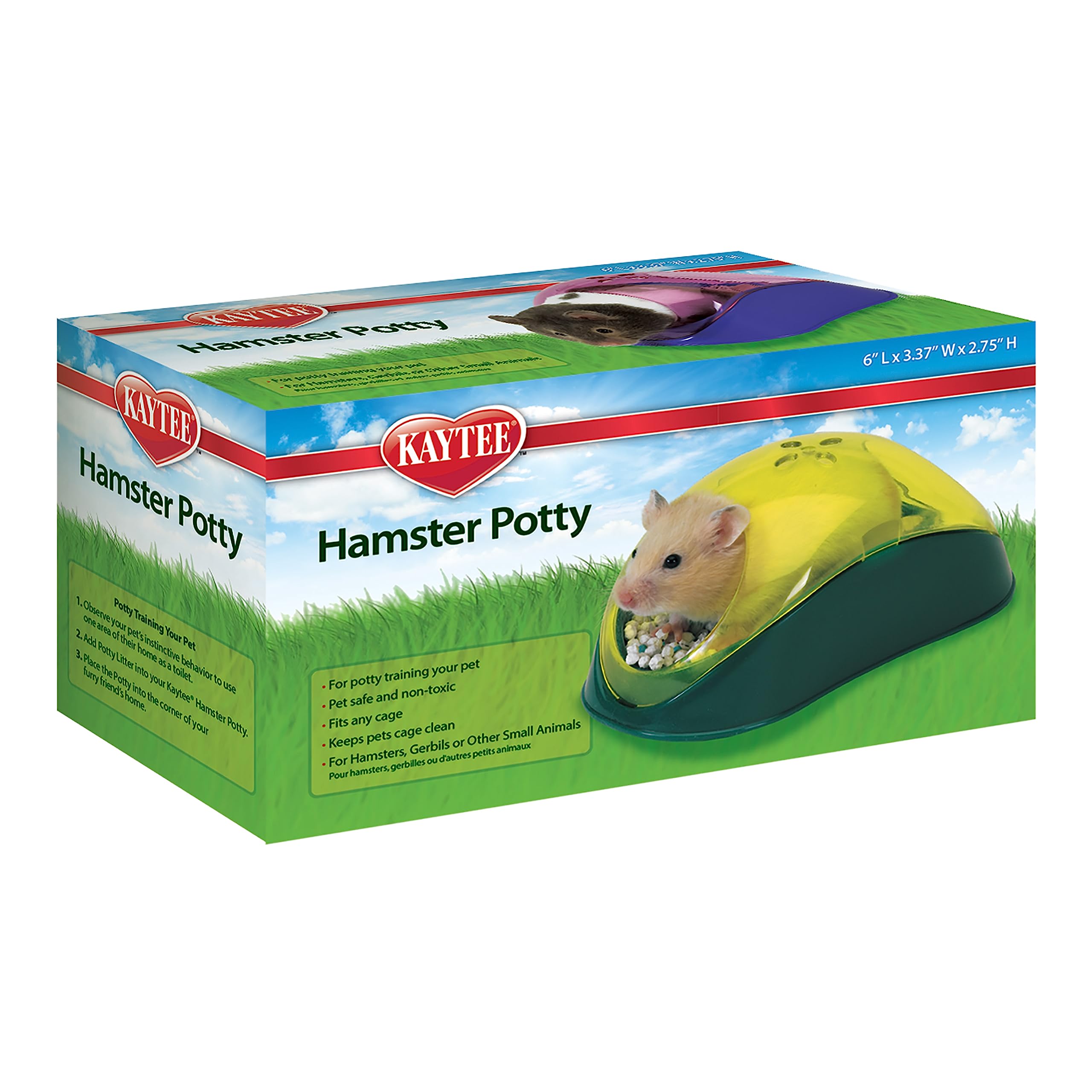 Kaytee Hamster Potty with Sample of Potty Litter Suitable for Hamsters, Mice and Gerbils