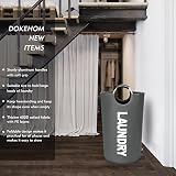 DOKEHOM 90L Large Collapsible Laundry Basket Freestanding Tall Hamper Dark Grey view 2