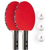 JOOLA Twilight 2-Player Table Tennis Set - 2 Premium Ping Pong Paddle Rackets, 3 High-Performance White 3-Star Table Tennis Balls, Beginner Friendly Starter Kit for Maximum Control, 5 Piece Set