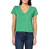 VELVET BY GRAHAM & SPENCER Women's Eli Velvet Originals V-Neck Tee, Emerald