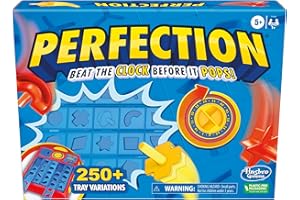 Perfection Game for Kids Ages 5 and Up, Pop Up Game, Customize The Tray for Over 250 Combinations, Kids Games, Games for 1+ P