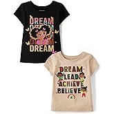 The Children's Place Baby-Girls and Toddler All Holidays,Birthdays Short Sleeve Graphic T-Shirts,2 Pack