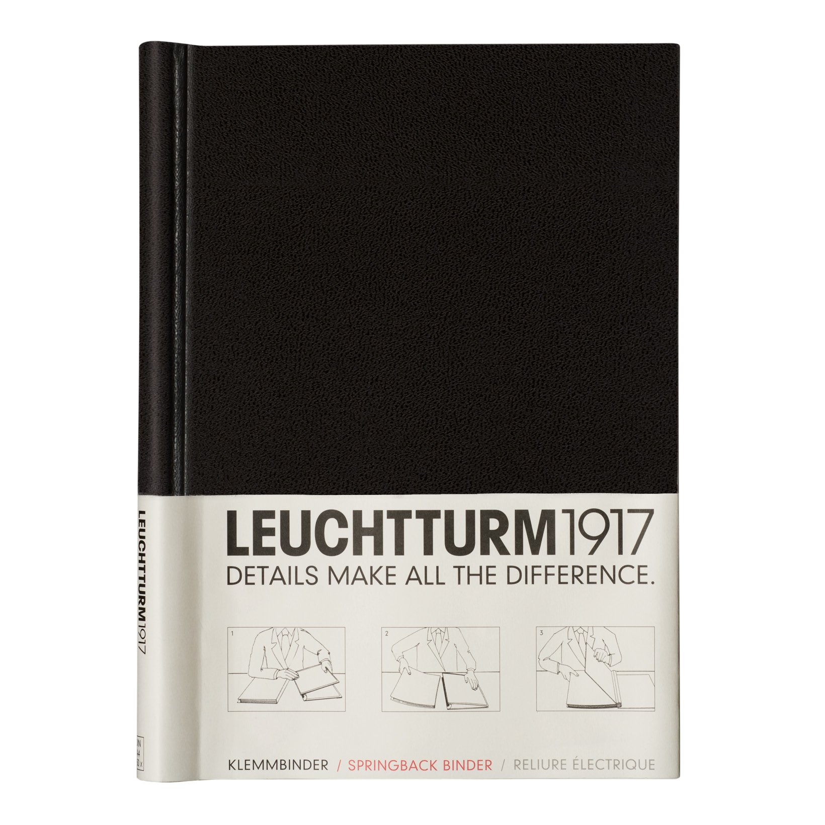 LEUCHTTURM1917 318056 Sprinback binder PEKA, for 150 Sheets, Black