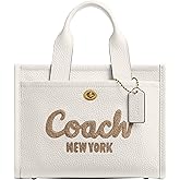 COACH Bubble Leather Cargo Tote 26, B4/Chalk