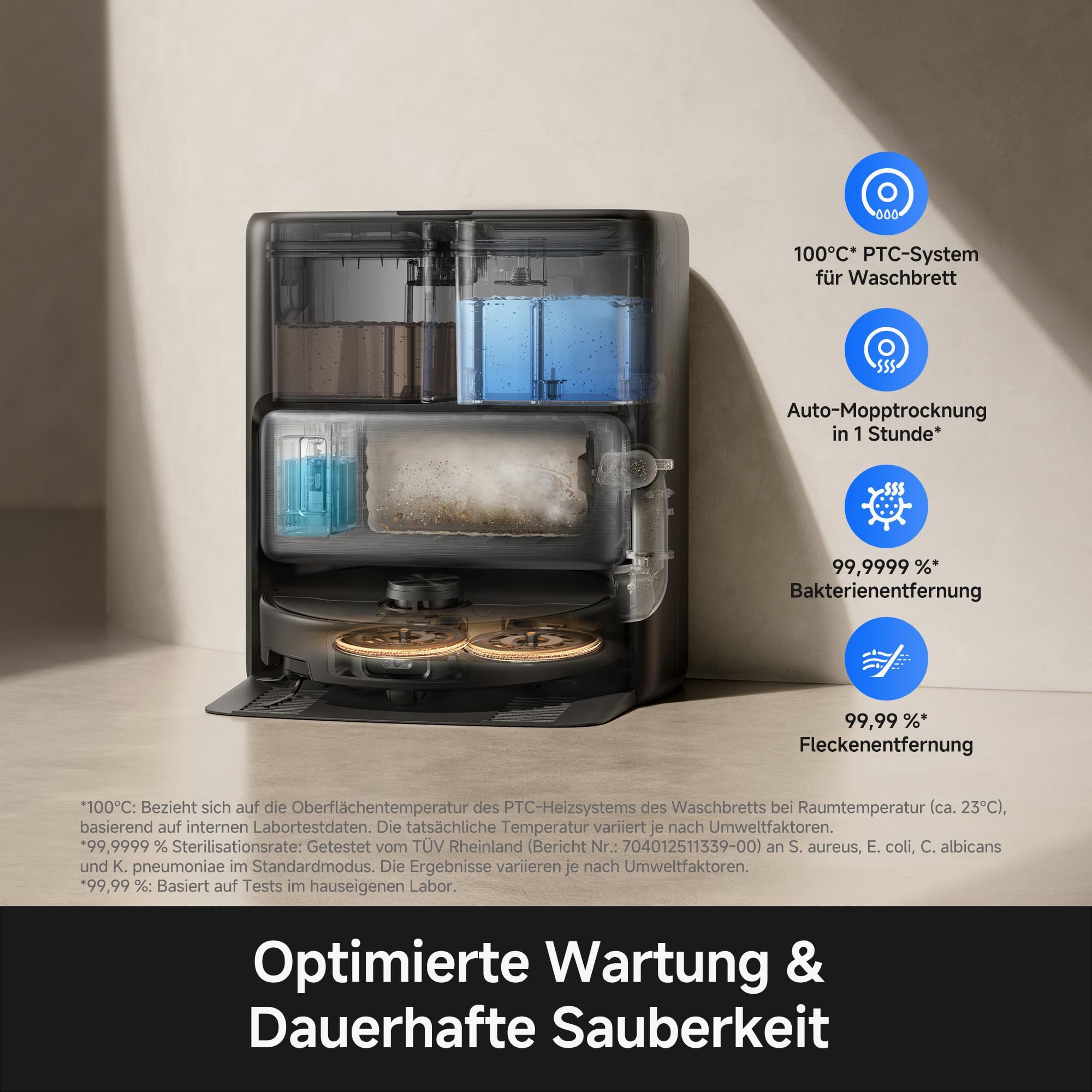 MOVA P70 Pro Ultra Saugroboter 30.000Pa Saugkraft Schwarz 7