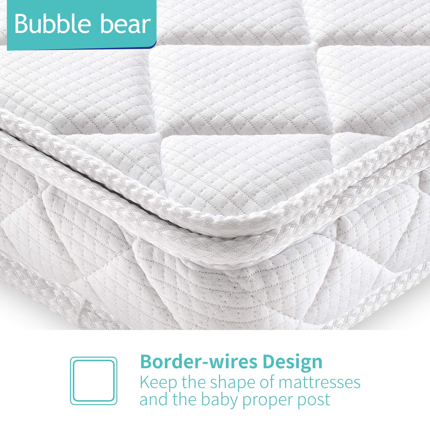 【2020 New Version】 Bubble bear Knitted Premium Foam Crib Mattress and Toddler Mattress with Removable Washable Top Cover| Good Flexibility | Breathable|Feel Soft|Size:52X27.6X4.8(Goat) : Baby