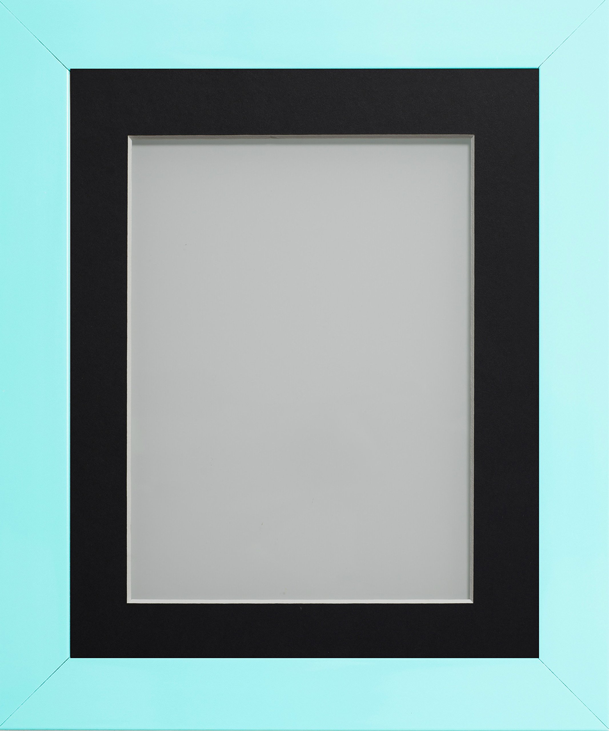 Frame Company Candy Range Aqua Blue 9x7 Frame With Black Mount for image size 7x5 inches