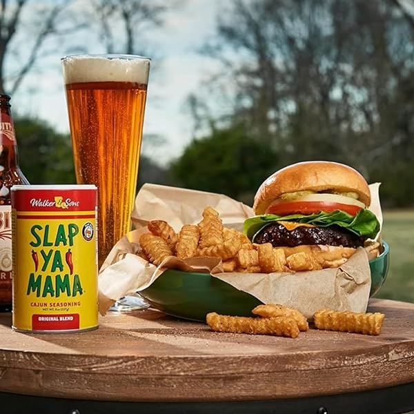 SLAP YA MAMA CAJUN SEASONING FROM LOUISIANA, ORIGINAL BLEND, NO MSG AND KOSHER, 8 OUNCE (PACK OF 2)