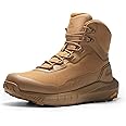 NORTIV 8 Men's Tactical Hiking Boot Lightweight Cushion Sole Boots for Work All Day Side Zipper Motorcycle Combat Military Boot Arch Support 8 Inches Terrascope