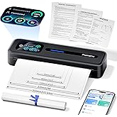 Phomemo M832D Touchscreen Portable Printer Inkless Thermal Wireless Travel | 8.5 x 11 &amp; A4 Size, 300DPI, Bluetooth Small Mobile Compact Printer for Phone/Laptop/Tablet, for Home/Car/School/Office, Black