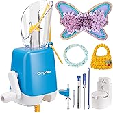 Caydo F1 Lite iCord Knitting Machine, Efficient Handheld DIY Knitter Tool | Portable Manual i-Cord Maker for Wider Yarn Compatibility, Bead Bracelet Craft Tool, Gift for Crochet Beginners &amp; Enthusiast