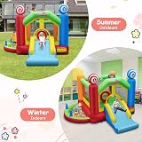 Maxmass Inflatable Bouncy House Kids Castle Slide Ball Pit Basketball Hoop 680W view 6