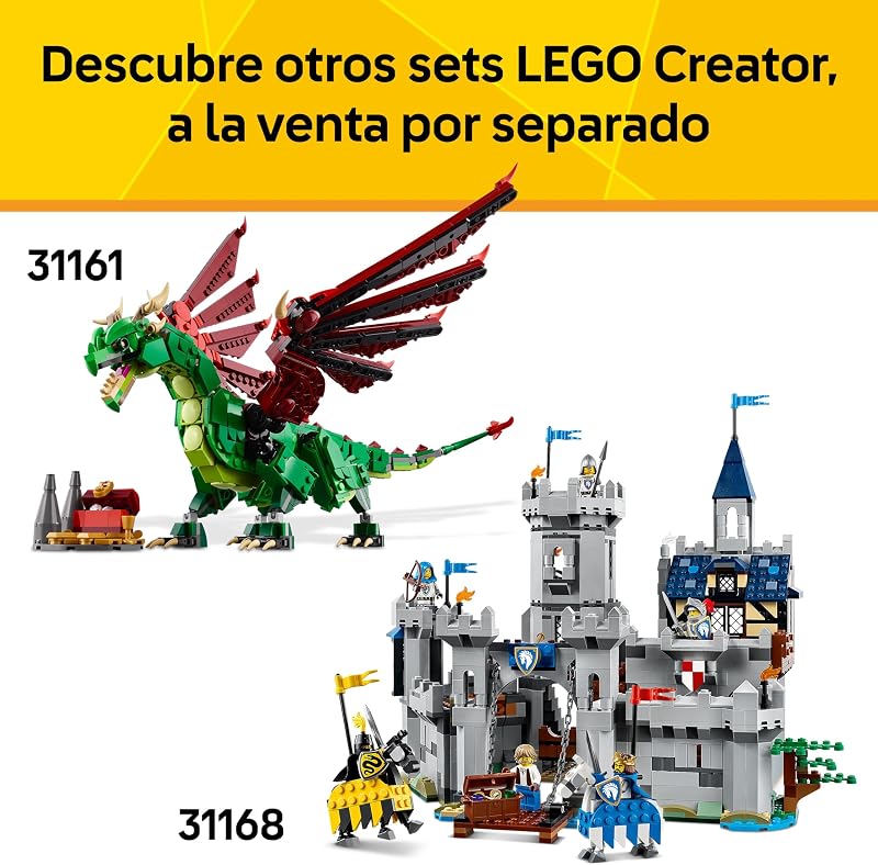 Criador 3 em 1 Haunted Mansion - Casa de Brinquedos Interativa Transformável em Navio Fantasma ou Comboio - 5 Minifigures Inc. Frankenstein e Lobisomem - Presente para Rapazes e Raparigas 9+ Anos 31167