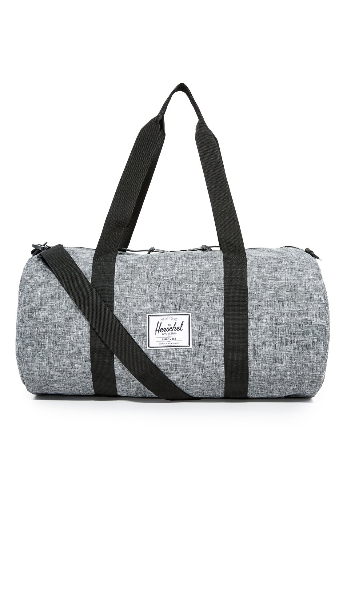 Herschel Supply Sutton Duffel Bag, Raven Crosshatch/Black, Mid-Volume 28.0L