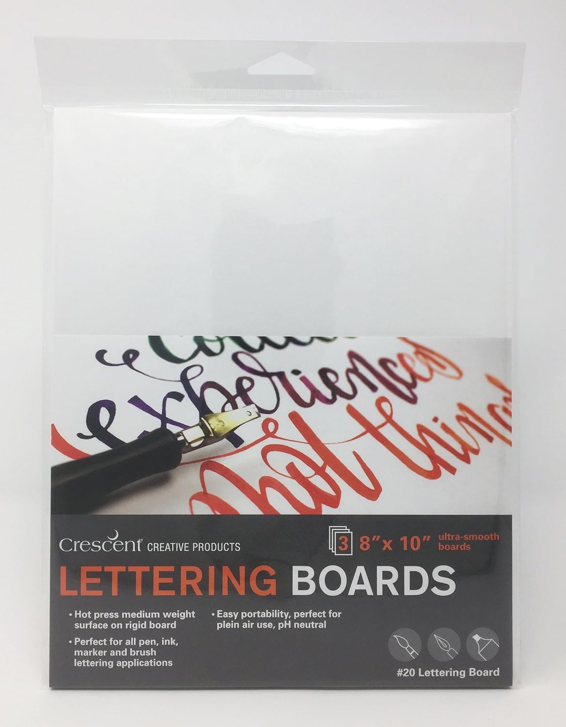 Amazon Com Crescent Creative Products Crescent Art Illustration Lettering Board 8 X 10 White 3 Count