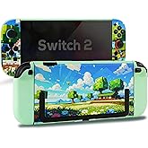 TIKOdirect Protective Case for Switch 2, Hard PC Shell and Soft TPU Joy-Con Grip, Slim Dockable Cover Case with Cute Pattern, Anti-Scratch and Shock-Absorption Design Cover Skin for Switch 2, Flower