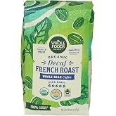 Whole Foods Market, Organic Decaf Whole Bean Coffee, Dark French Roast, Smoky &amp; Sweet, Smooth &amp; Balanced, 12 Ounce