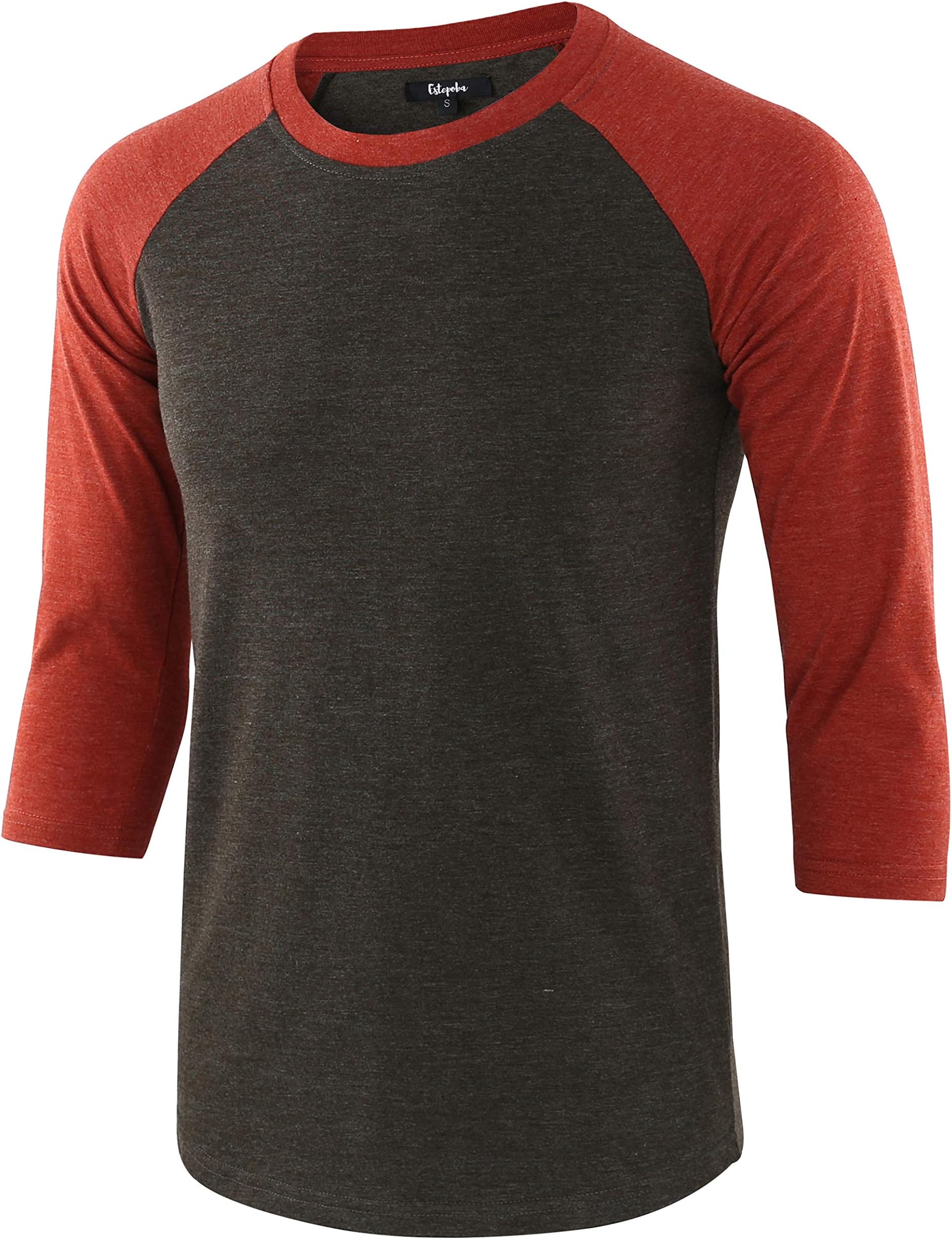 Men's Casual Basic Vintage 3/4 Raglan Sleeve Jersey Baseball Tee Shirt