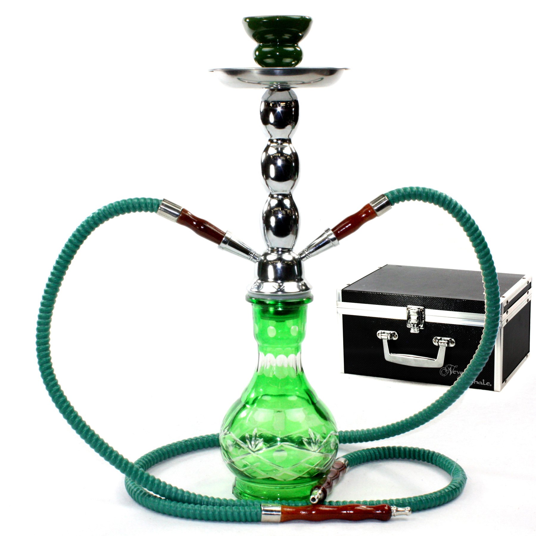 GSTAR Deluxe Series 18" 2 Hose Hookah Complete Set w/ Travel Case