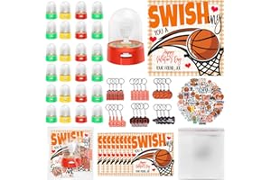 Gosodeny Valentine's Day Gifts 24 Pack Mini Finger Basketball Shooting Game Basketball Keychains Basketball Stickers Basketball Party Favors Classroom Rewards Carnival Prizes Party Supplies for Kids