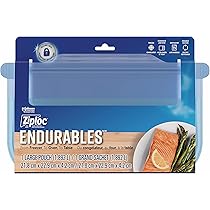Ziploc Endurables Large Pouch, 8 Cups, Reusable Silicone Bags and