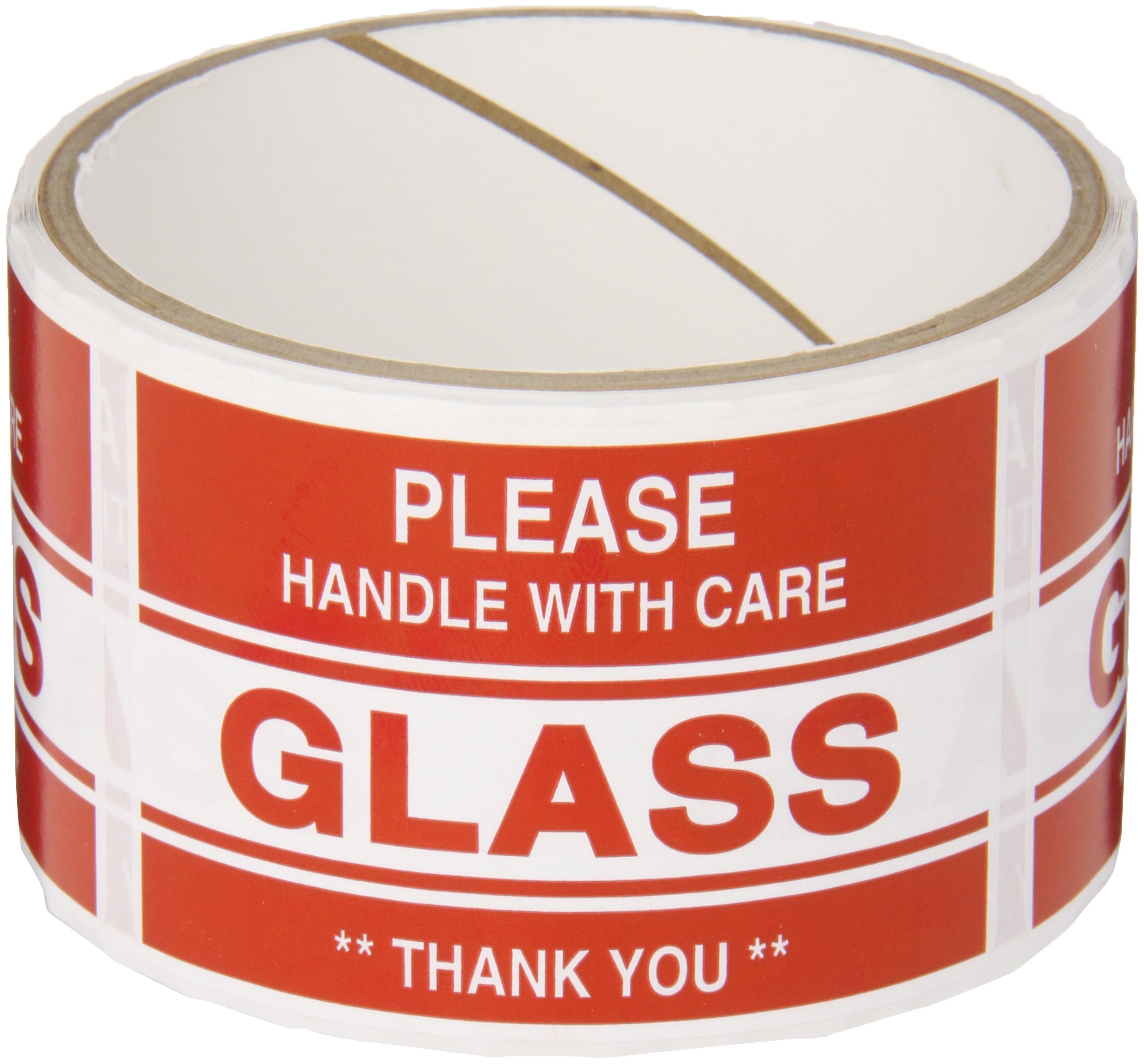 TapeCase SHIPLBL-046-50 "Glass" Label - 50 per pack (1 Pack)