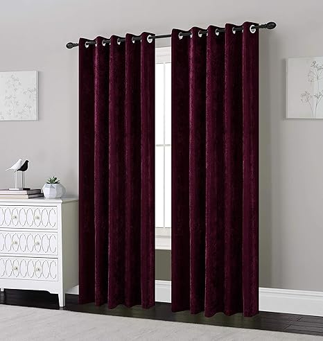 Sleepdown Chenille R M Lined Eyelet Curtain 100 Polyester Curtain