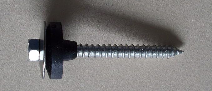 100 Stück Fassadenschrauben mit 25 mm Pilzdichtung 6,5 x 64 mm aus Edelstahl V2A für Acrylglas Befestigung auf Holzunterkonstruktionen