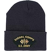 Signal Corps U.S. Army Beanie Hat Embroidered Winter Cap